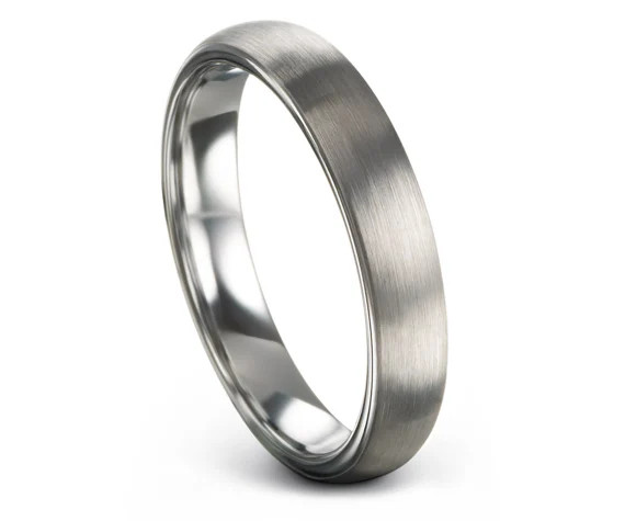 Mens Wedding Band, Brushed Silver Tungsten Ring 4mm, Wedding Ring, Engagement Ring, Promise Ring,... | Etsy (US)