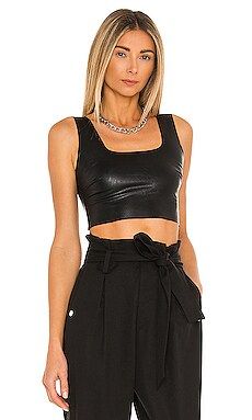 Commando Faux Leather Crop Top in Black from Revolve.com | Revolve Clothing (Global)