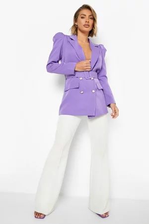 Shoulder Detail Belted Tailored Blazer | Boohoo.com (UK & IE)
