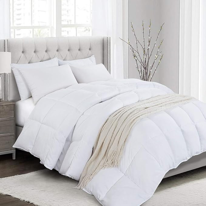 HOMBYS Down Alternative Fluffy Comforter 120“ x 120”, Oversized King Comforter 116 oz All Sea... | Amazon (US)