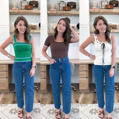 Amazon basic tops for this summer! Can we styled so many ways! I’m wearing a size small in each top and a size 25 in the denim! 

#LTKFindsUnder50 #LTKStyleTip #LTKSaleAlert