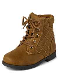 Toddler Girls Quilted Booties - tan | The Children's Place
