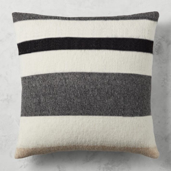 Italian Boiled Wool Stripe Pillow Cover | Williams-Sonoma