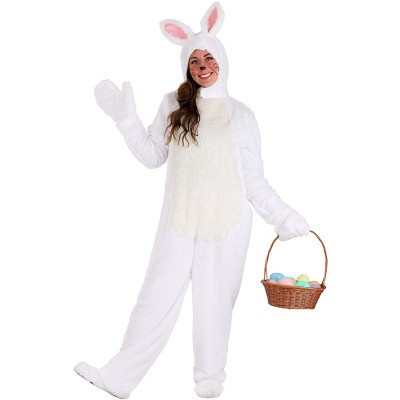 HalloweenCostumes.com Medium  Adult White Bunny Costume, White/Pink | Target