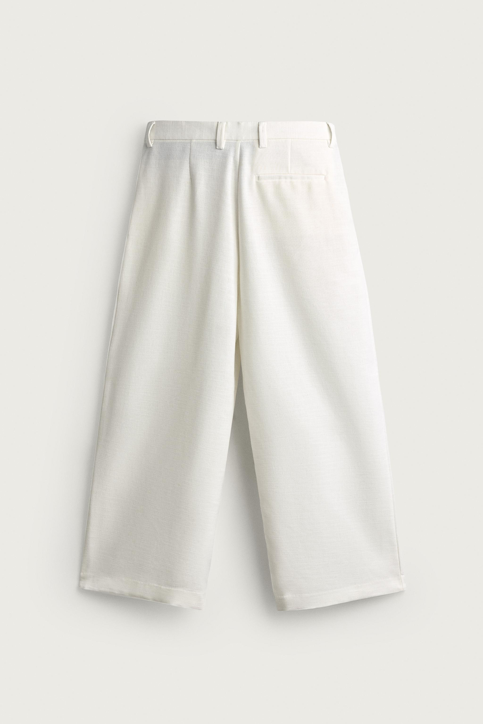 STRUCTURED RELAXED FIT PLEATED PANTS | Zara US