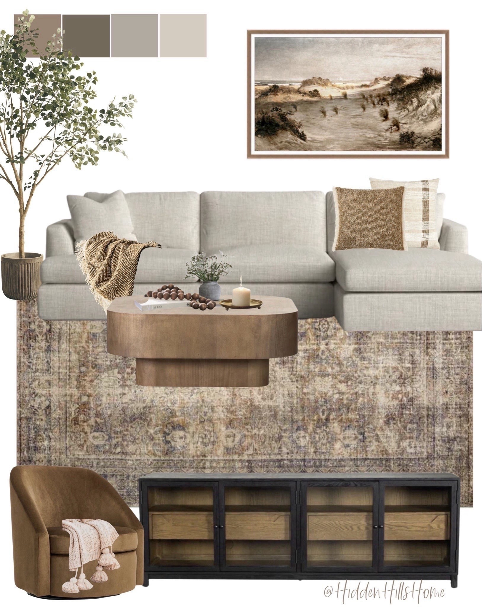 Living room mood board, modern classic living room mood board, living room decor, family room design, den mood board #homedecor

#LTKHome #LTKSaleAlert