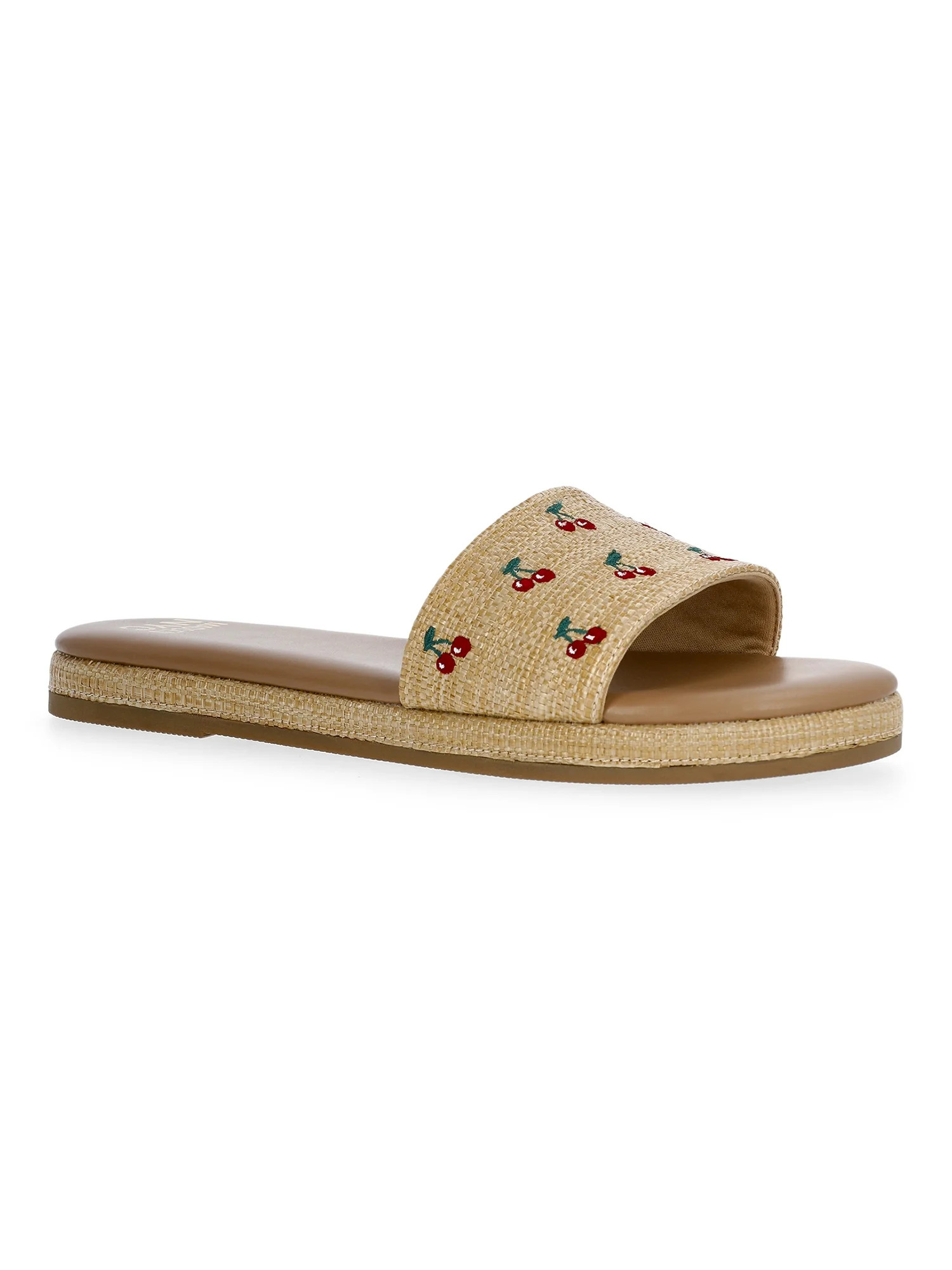 Madden NYC Women's Raffia Slide Sandals - Walmart.com | Walmart (US)