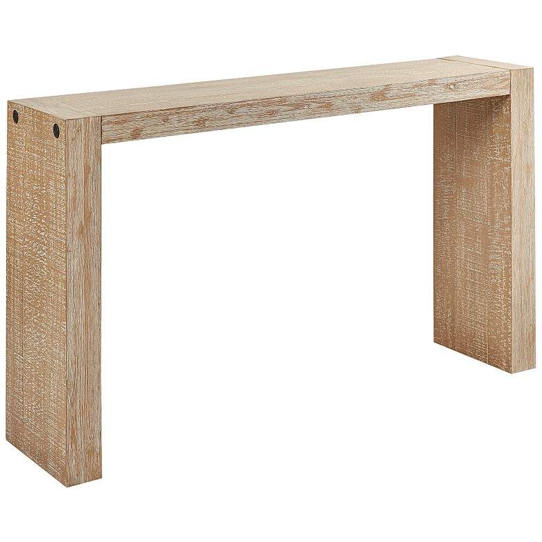Monterey 64" Wide Natural Wood Grain Console/Counter Table - #111P8 | Lamps Plus | Lamps Plus