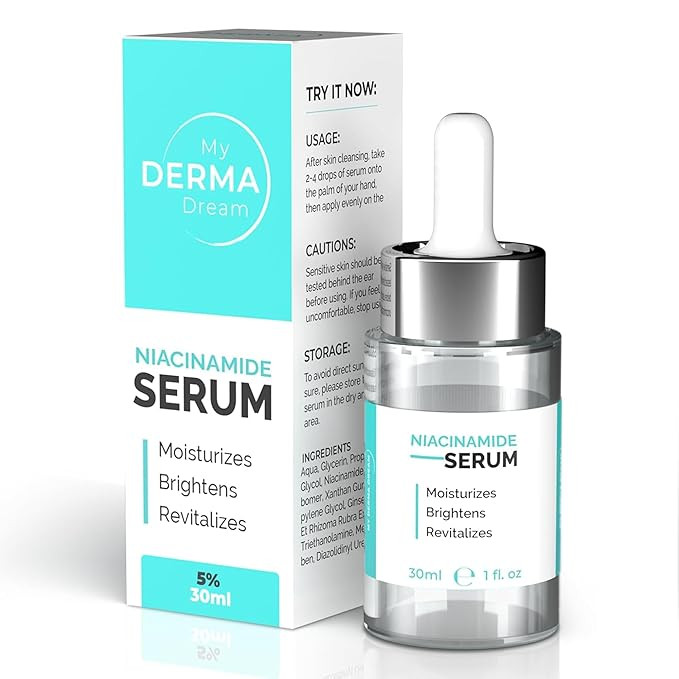 MY DERMA DREAM | Niacinamide Serum 5% for Face - Aids in Minimizing Pores, Fading Dark Spots, and... | Amazon (US)