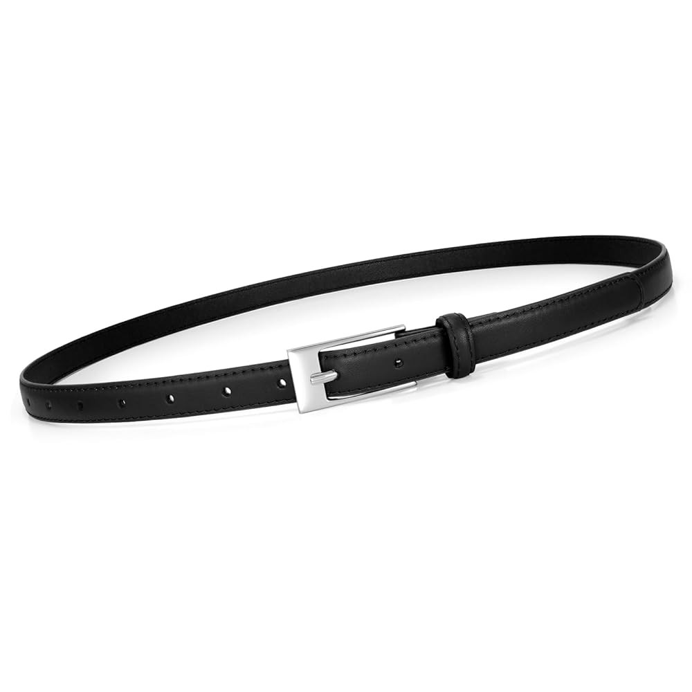 VONMELLI Thin Belts for Women Skinny Leather Belt Women for Dress Jeans Fashion Waist Belt with S... | Amazon (US)
