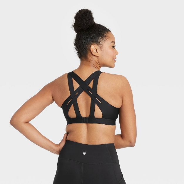 Women's Medium Support Strappy Back Bonded Bra - All in Motion™ | Target
