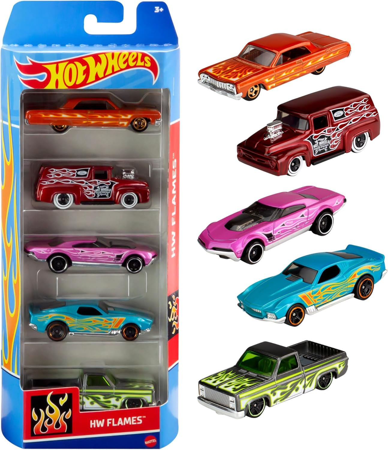 Hot Wheels Set of 5 Toy Cars (Assorted Styles, One Random Set), Extreme Race, Toy Vehicles in 1:6... | Amazon (UK)