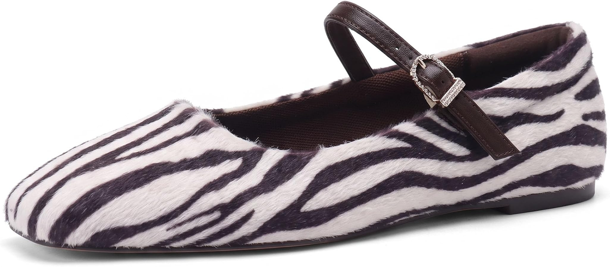 Riekhany Mary Jane Ballet Flats for Women Square Toe Slip On Balleina Shoes | Amazon (US)