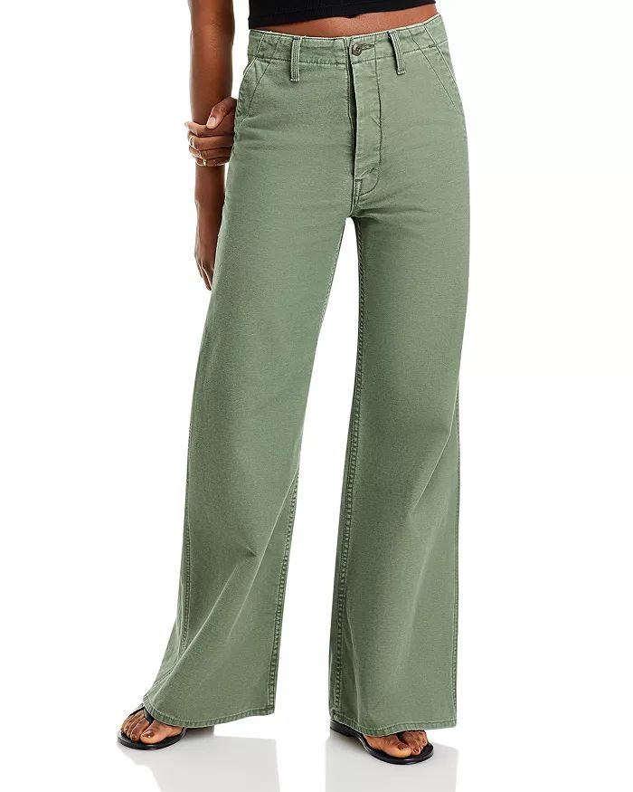 The Major Sneak Roller High Rise Wide Leg Jeans in Roger That | Bloomingdale's (US)