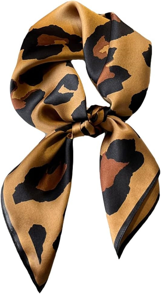 Aufeel 100% Pure Mulberry Silk Square Scarf for Hair-27''x27''- Women Silk Neckerchief Head Wrap ... | Amazon (US)