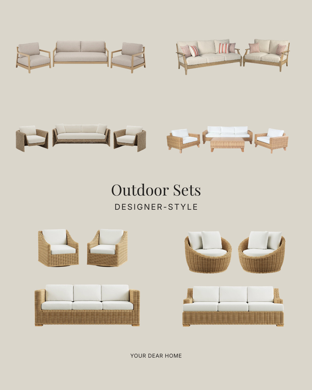 Matching outdoor seating sets that instantly make your patio feel more cohesive and pulled together for spring and summer! 

 #LTKSeasonal #LTKHome