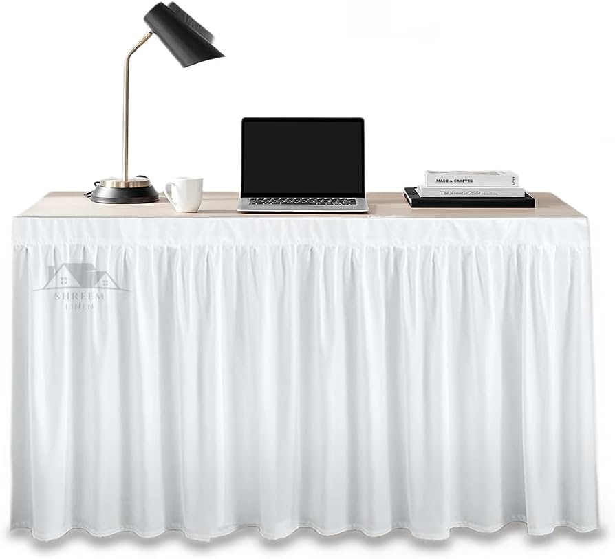 Dorm Desk Skirt, Custom Fitted Tablecloth Without Platform with Split Corners, Perfect for Dorms ... | Amazon (US)
