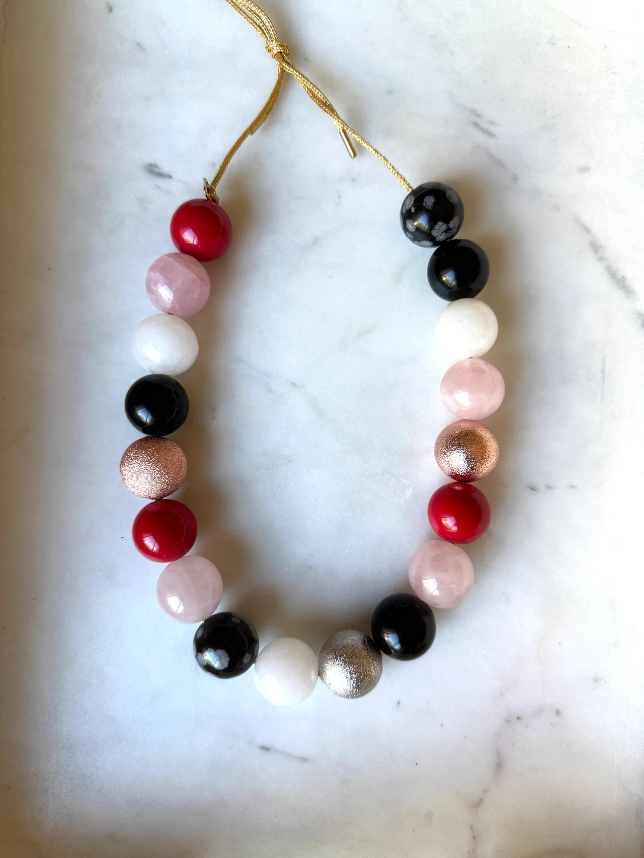 Prism Royale Bubblegum Beaded Necklaces | La Lumiere NY