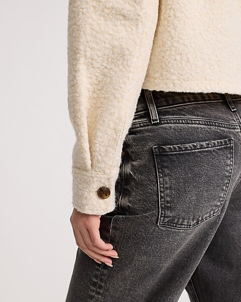 Boucle Four Pocket Cropped Jacket | Express