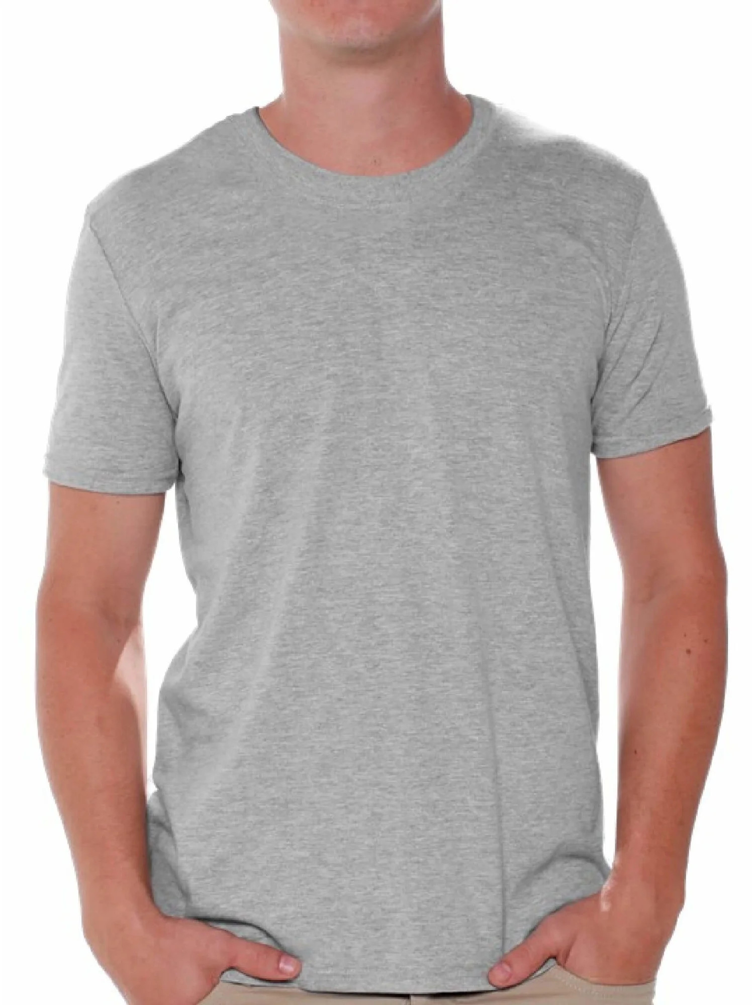 Gildan Men Grey T-Shirts Value Pack Shirts for Men - Single OR Pack of 6 OR Pack of 12 Grey Shirt... | Walmart (US)