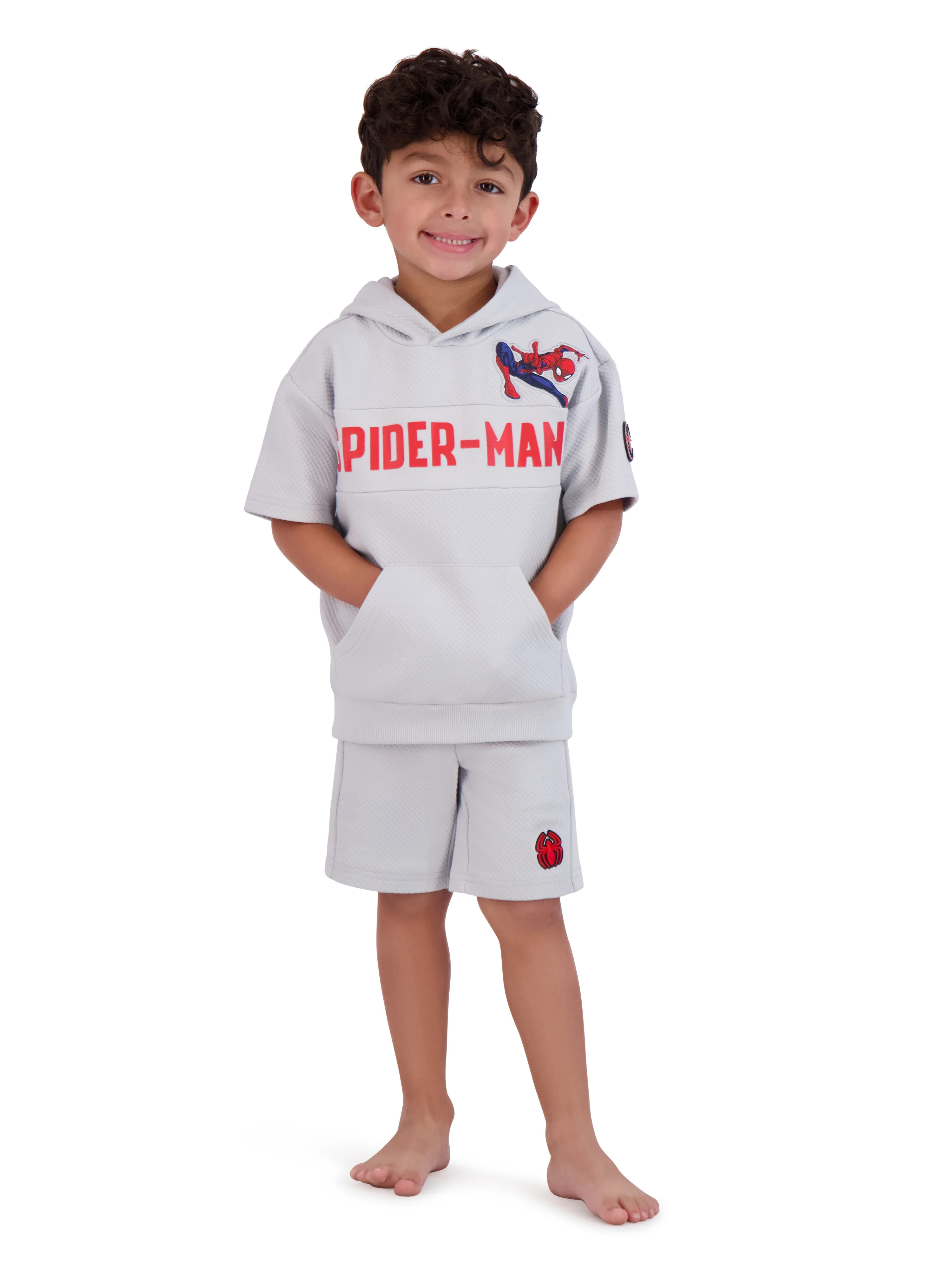 Spider-man Toddler Boy Textured Knit Short Set, Sizes 12 Months-5T | Walmart (US)