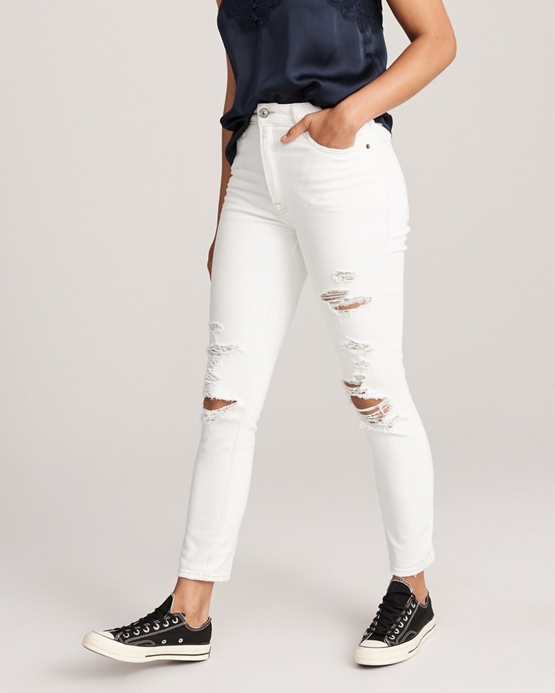 High Rise Slim Jeans | Abercrombie & Fitch US & UK