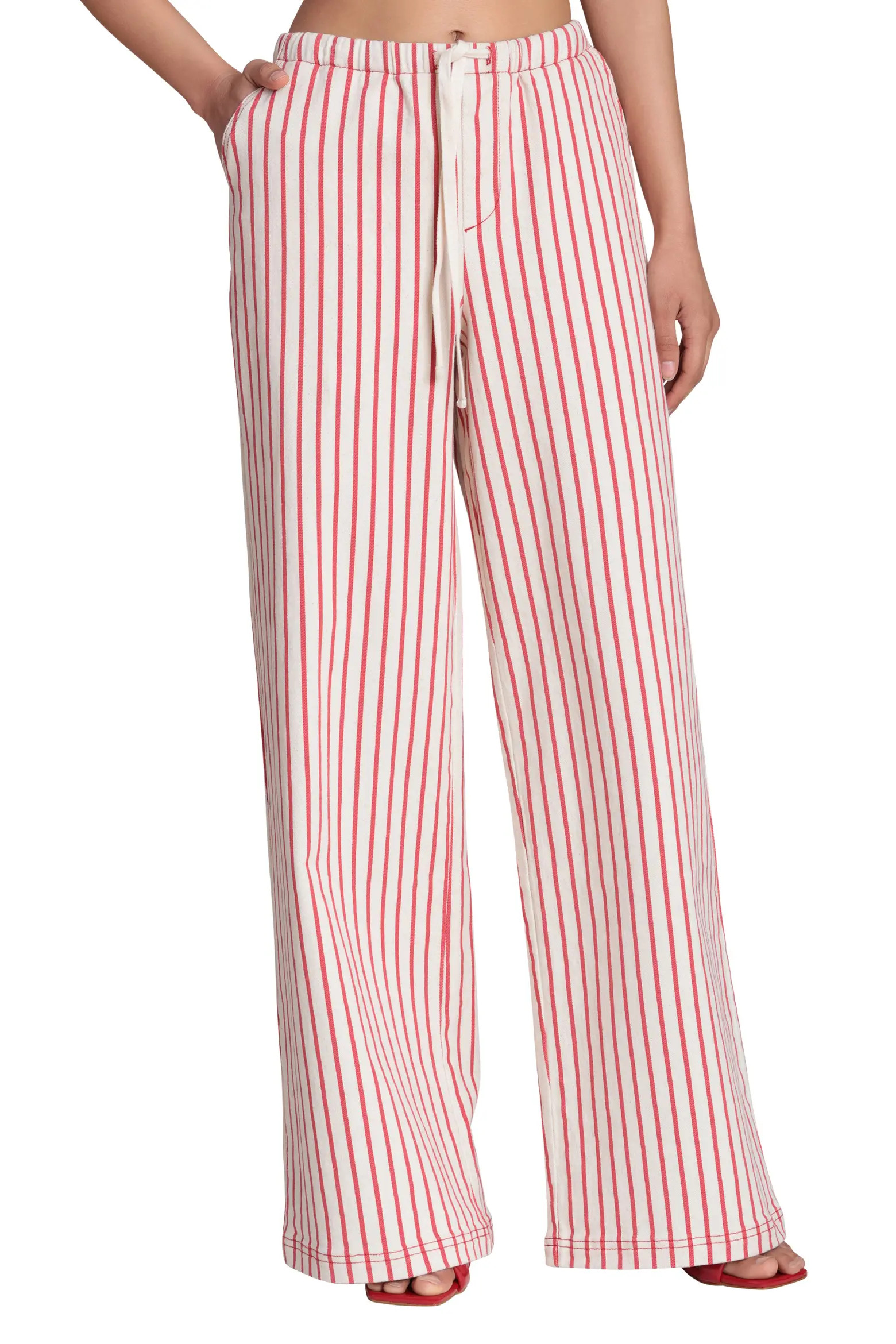 Stripe Tie Waist Pants (Women) | Nordstrom | Nordstrom