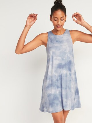 Sleeveless Jersey-Knit Swing Dress for Women | Old Navy (US)