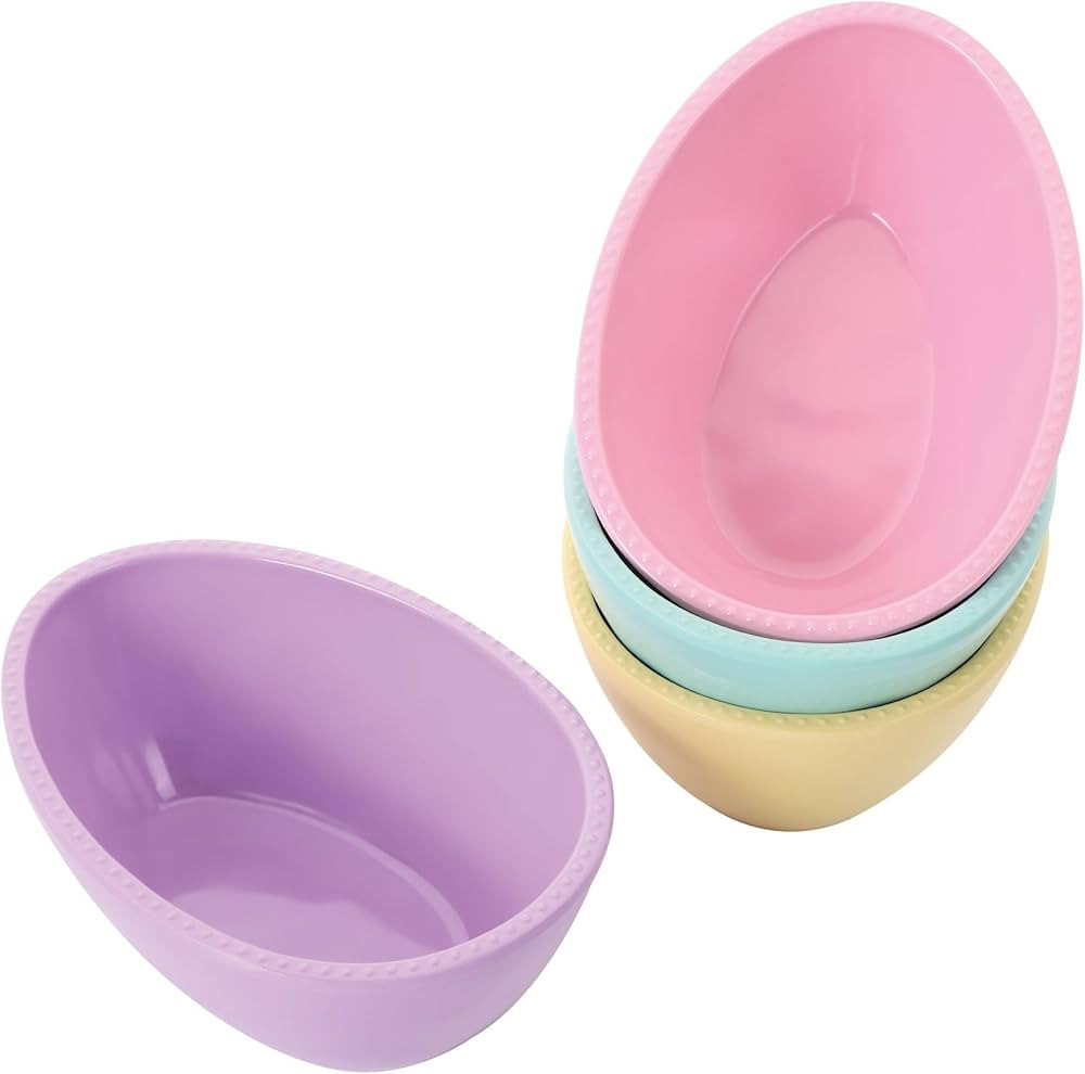 UPware Easter Egg Melamine Dessert Bowls, Oval Egg-Shaped Snack Bowls, Durable and BPA-Free, Idea... | Amazon (US)