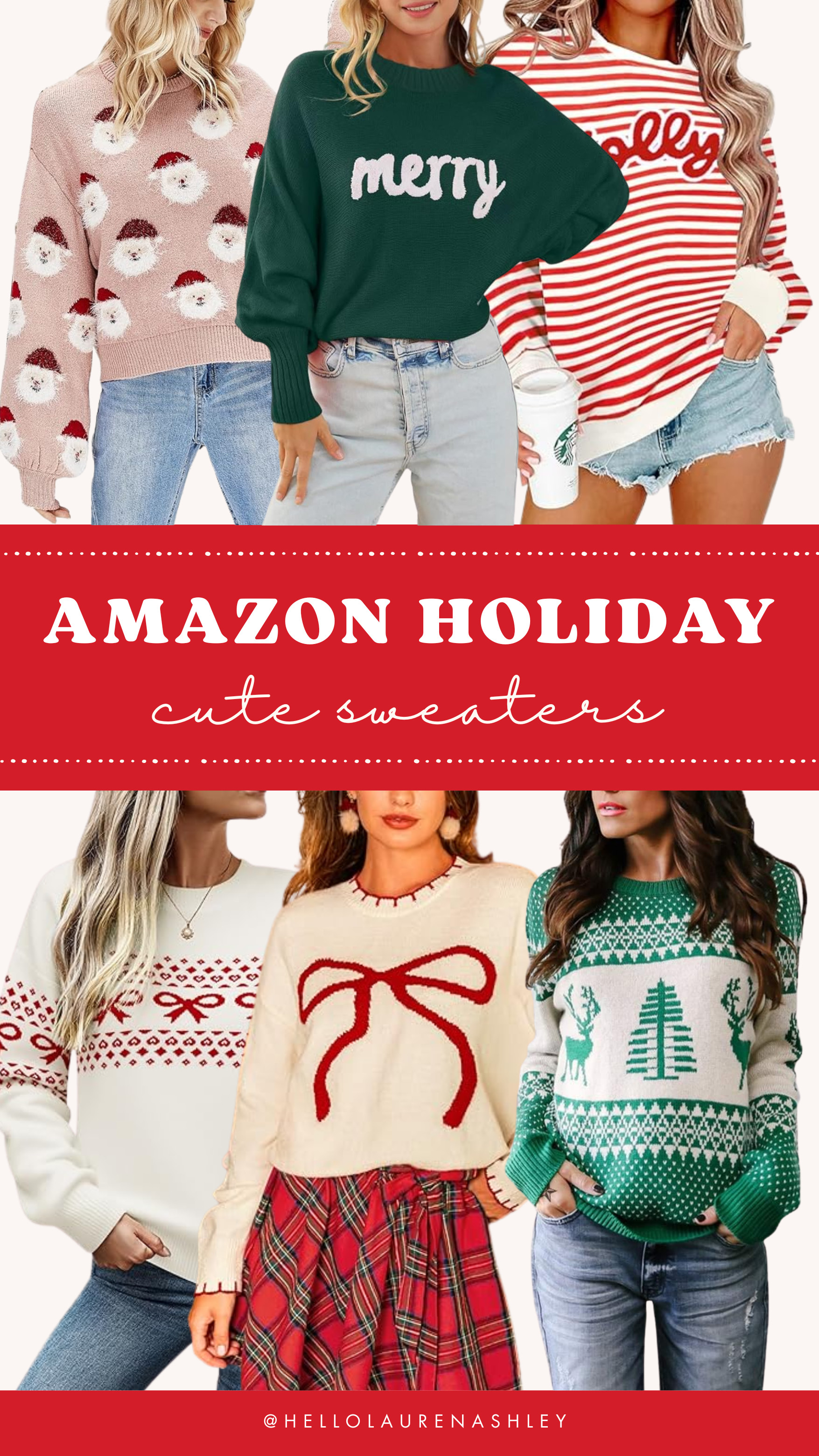 From Santa styles to cozy knits, find your perfect seasonal sweater! 
These adorable Amazon picks range from classic Christmas designs to modern holiday vibes—perfect for parties, casual hangouts, or just feeling festive. Pair with your favorite jeans for instant holiday cheer.  🎅❤️ #holidaysweaters #amazonfinds #holidayfashion #sweaterweather 

 #LTKGiftGuide #LTKHoliday #LTKSeasonal