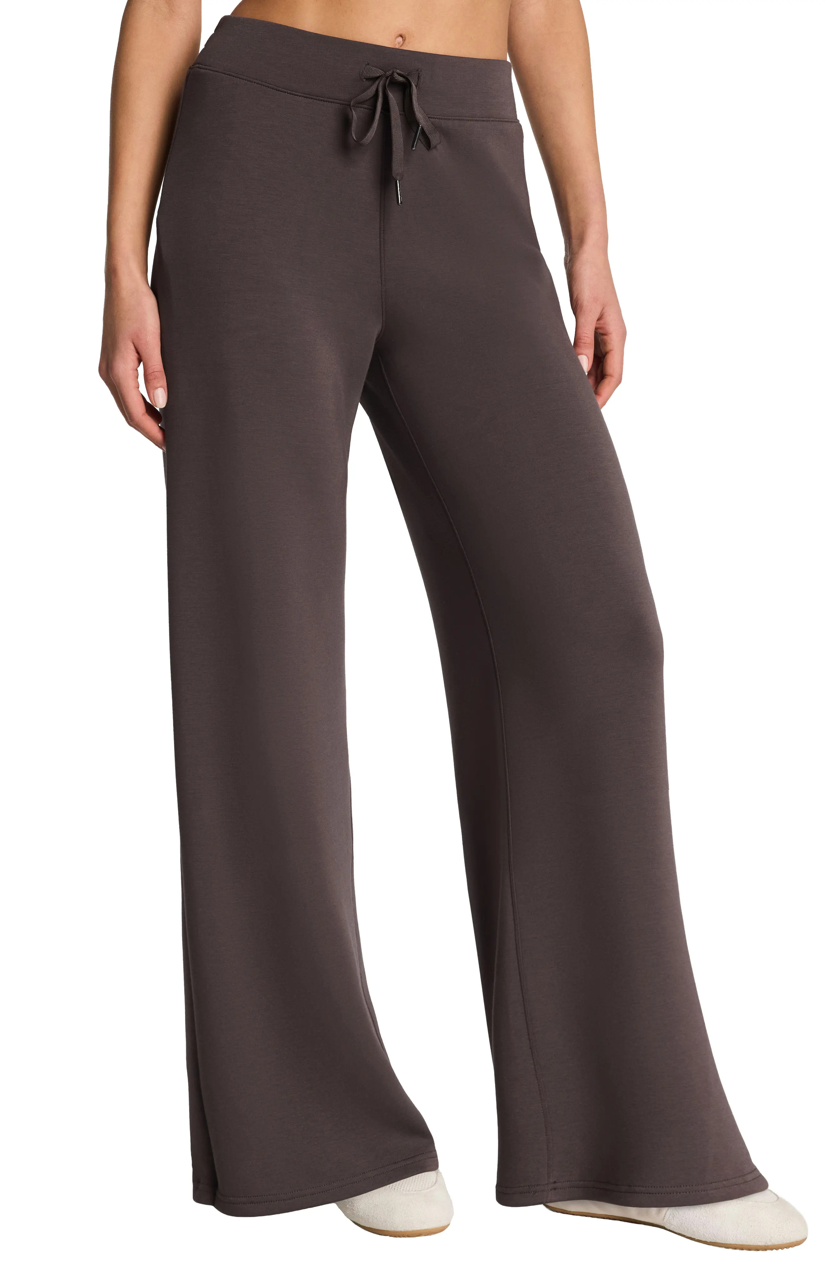 SPANX® AirEssentials Wide Leg Pants in Very Black at Nordstrom, Size Large P | Nordstrom