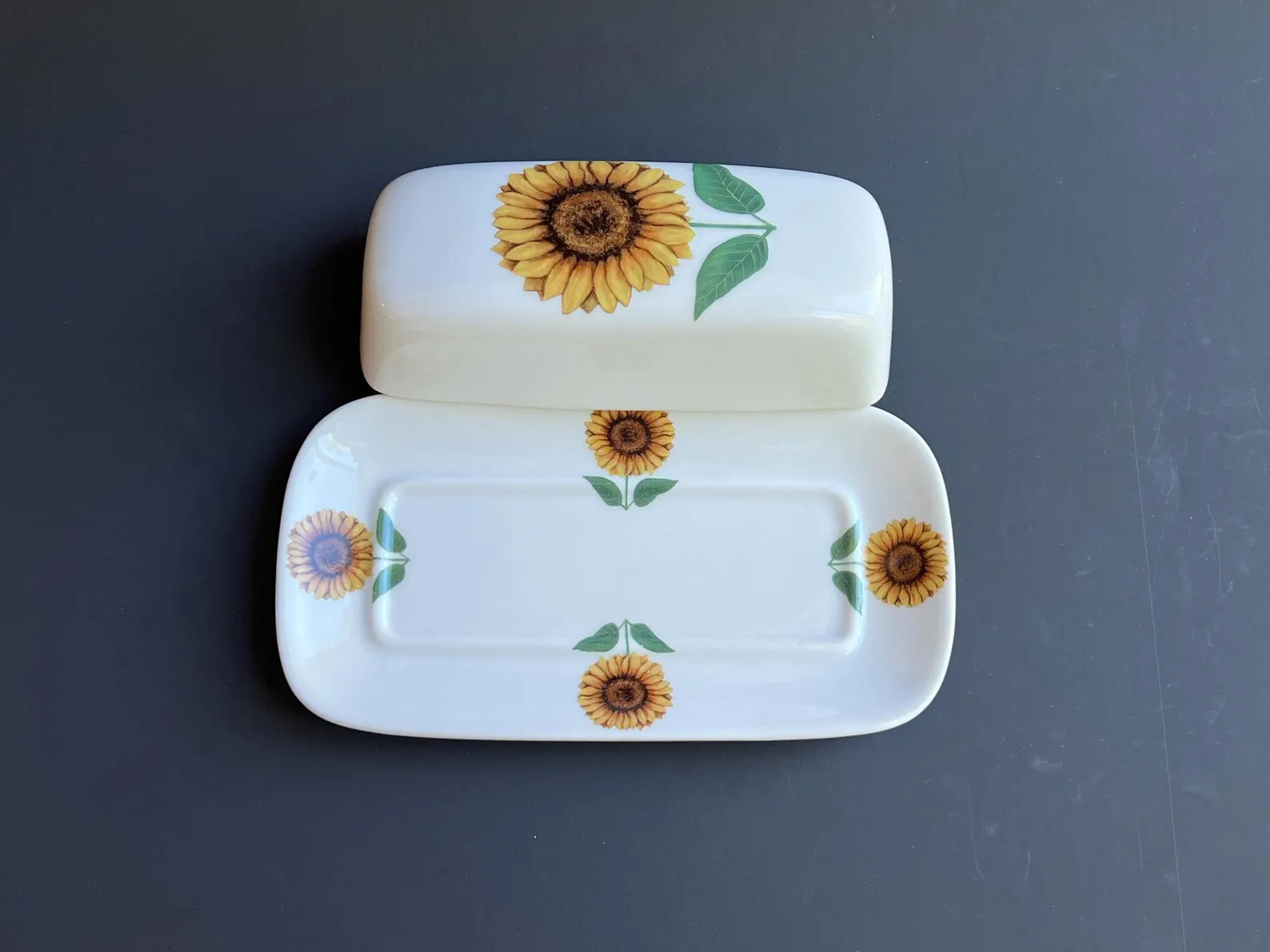 Sunflower Ceramic Butter Dish, Cordon Bleu Covered Butter Keeper, Vintage Style Floral Kitchenwar... | Etsy (Global)
