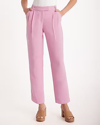 Stylist Mid Rise Pleated Ankle Pant | Express
