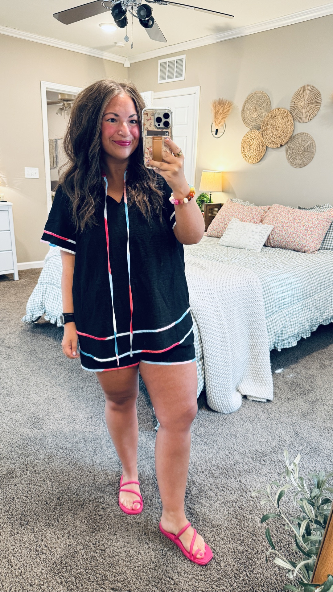 Colorful outfits always have my heart 🌈☀️✨ This matching set is so fun for summer, & I love all the colorful details. It's easy to accessorize, easy to style, & gives you so many outfit possibilities! 💕 

 #LTKootd #LTKSeasonal #LTKMidsize