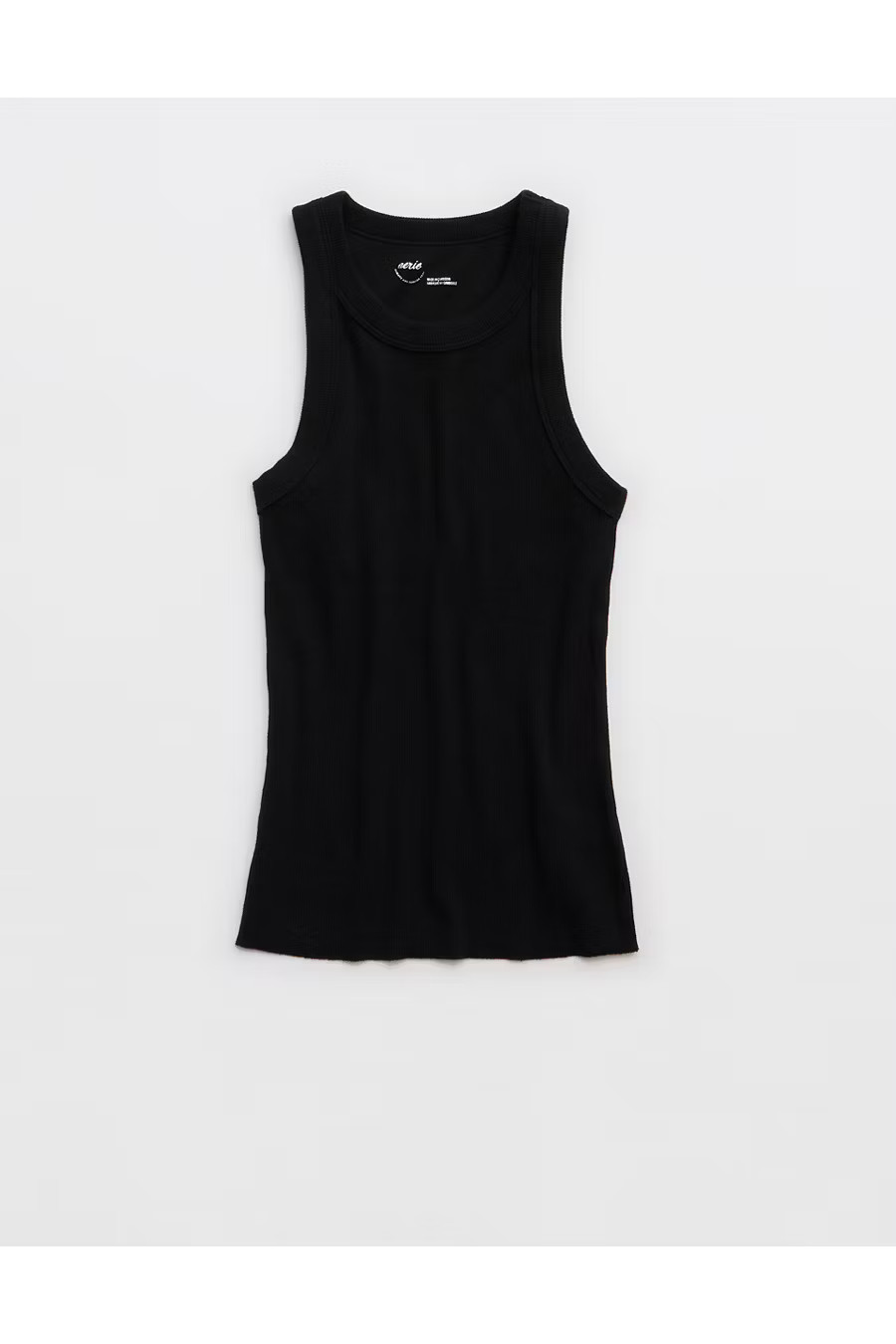 Aerie High Neck Tuckable Tank Top Women's True Black XXS | American Eagle Outfitters (US & CA)