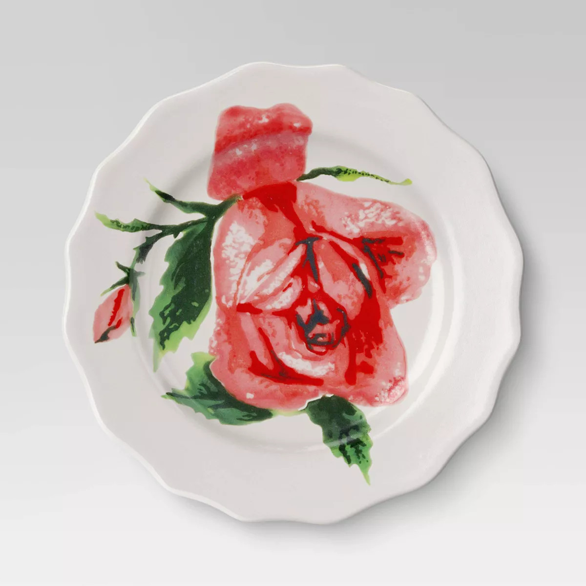 7.25" Valentine Stoneware Rose pattern Appetizer Plate - Threshold™ | Target