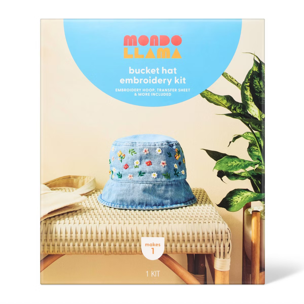 Bucket Hat Floral Embroidery Craft Kit - Mondo Llama™ | Target