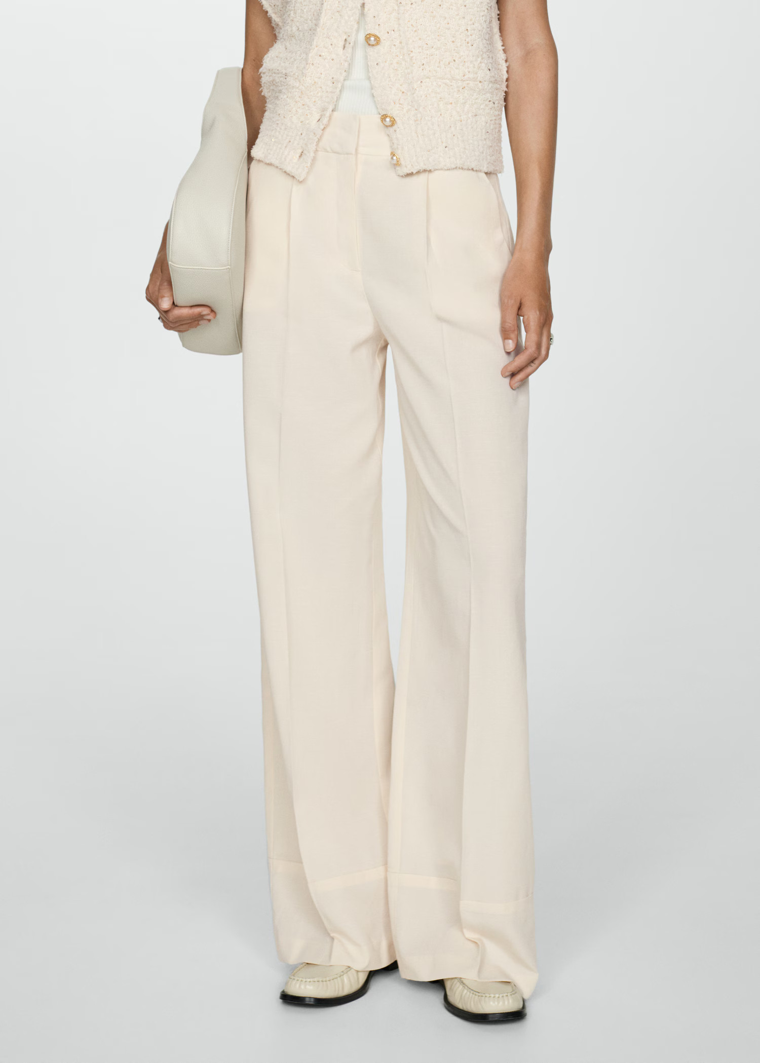 Straight lyocell trousers - Women | MANGO United Kingdom | MANGO (UK)