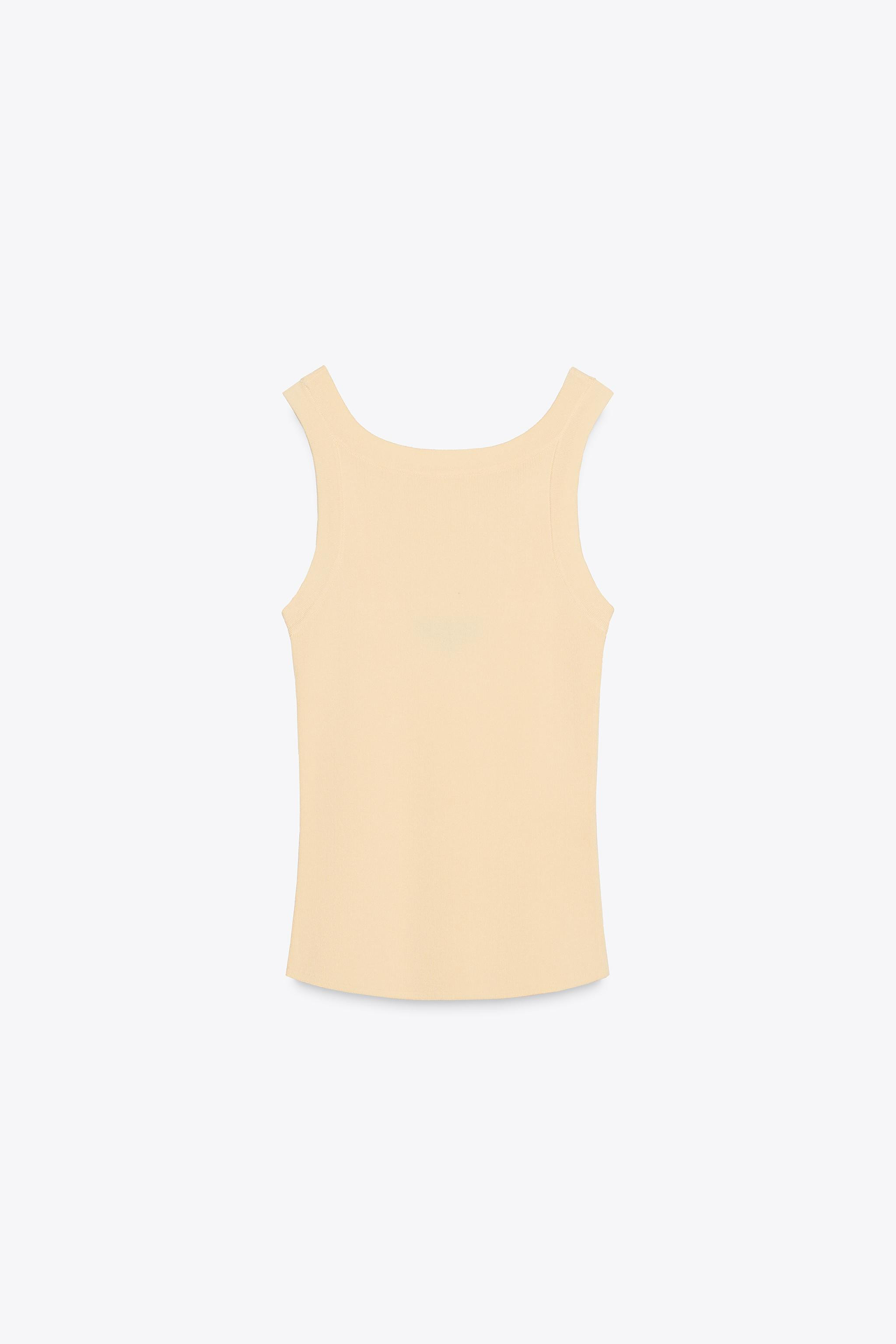 WIDE STRAP KNIT TOP | Zara US