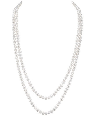Cultured Freshwater Pearl Endless Necklace (5-6mm) | Macy's