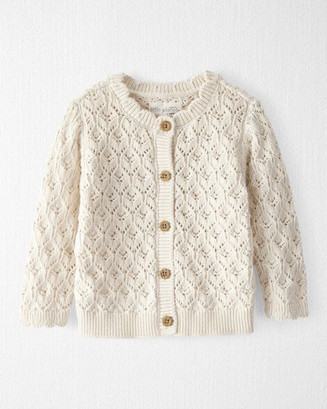 Baby Girl Organic Cotton Pointelle Sweater | Carter's Inc