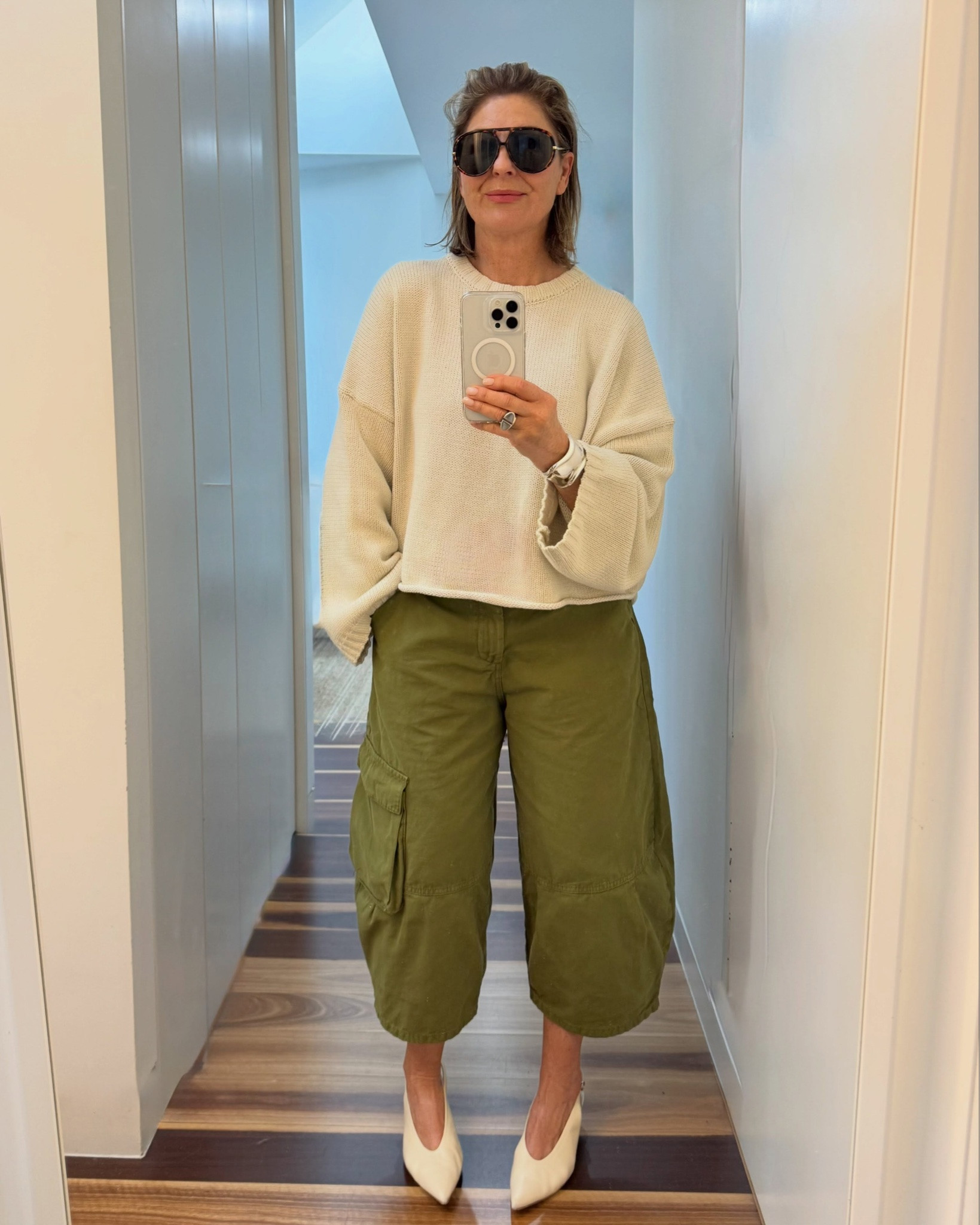 This knit @dissh is a winner ! 
So many ways to wear it .
Seems whatever pants I wear it with - from white jeans to slouchy pants to cargoes and shorts - it just works ! 

So many ways to wear it : which is what we want from our new season wardrobe right ? Pieces that slot effortlessly straight into our current wardrobe . Easy dressing. 

Great for spring and perfect for cool summer evenings the knit is a clever mix of 70% cotton 30% wool : it’s a slouchy cut , love the drop shoulder & the rolled hem, and the length hits just right so you can wear it hanging out or do a little front tuck. Shop it all here

#LTKaustralia #LTKover50style #LTKspring