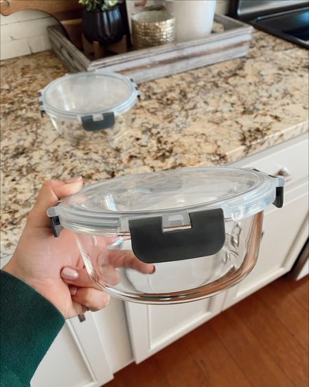 Here are the glass Tupperware / food storage containers from my Reel! Both the round and rectangle meal prep containers are linked below. I just couldn’t take a pic of the rectangle because they’re in the dishwasher. 🙃 

#LTKfamily #LTKhome #LTKunder50
