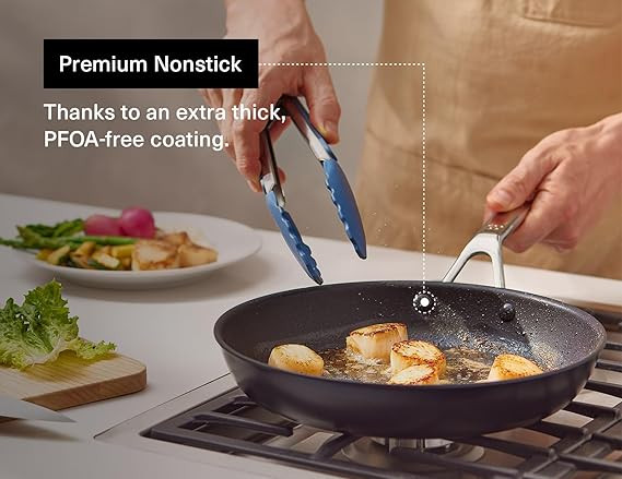 Misen Nonstick Frying Pan Set - 10 Inch Skillets for Cooking Eggs, Omelettes - Induction Ready, D... | Amazon (US)