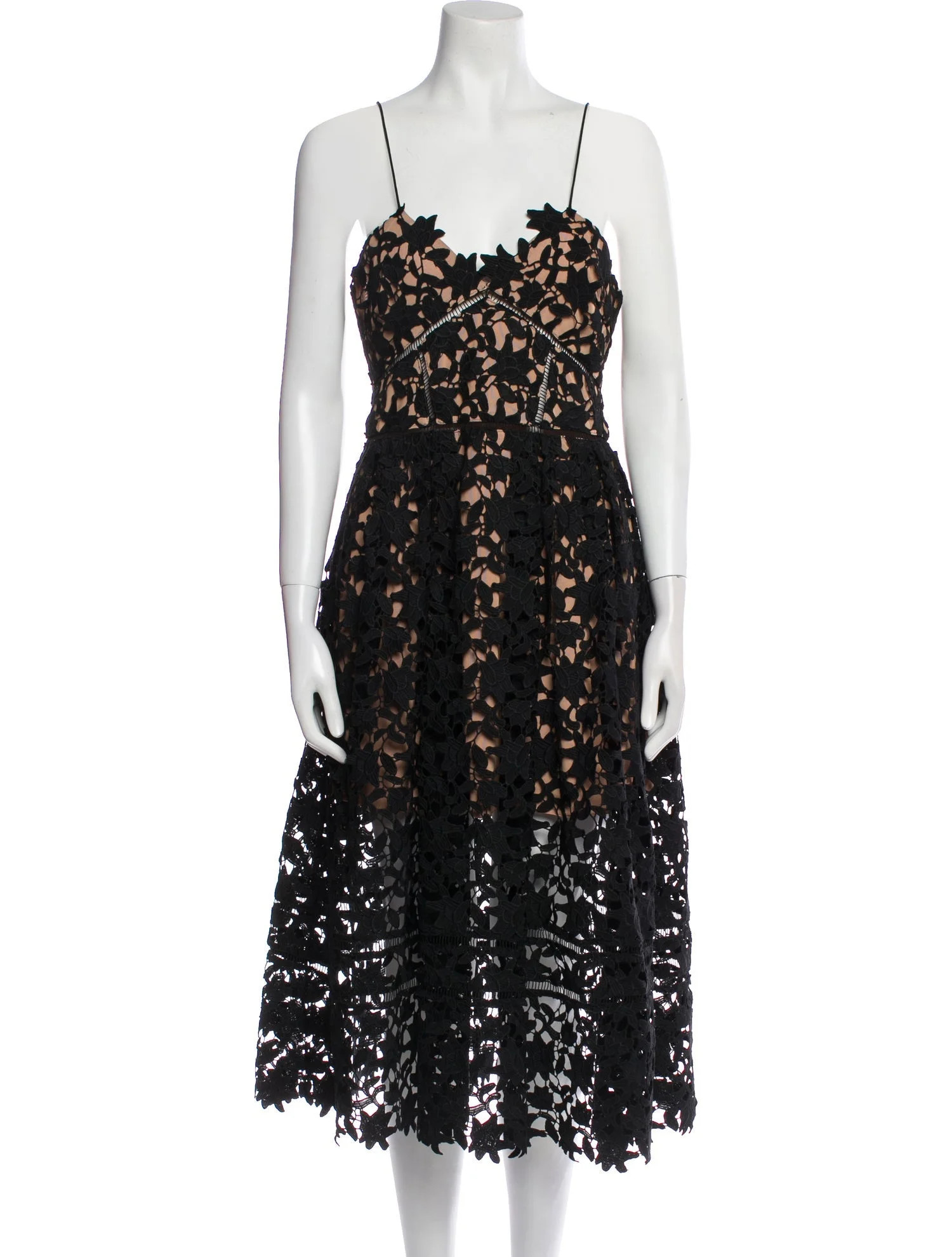 Lace Pattern Midi Length Dress | The RealReal