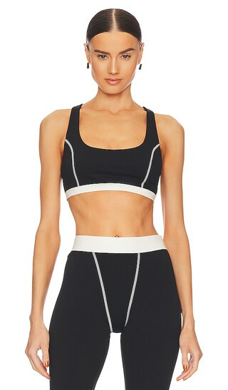 Boxer Bra in Black & Off White | Revolve Clothing (Global)