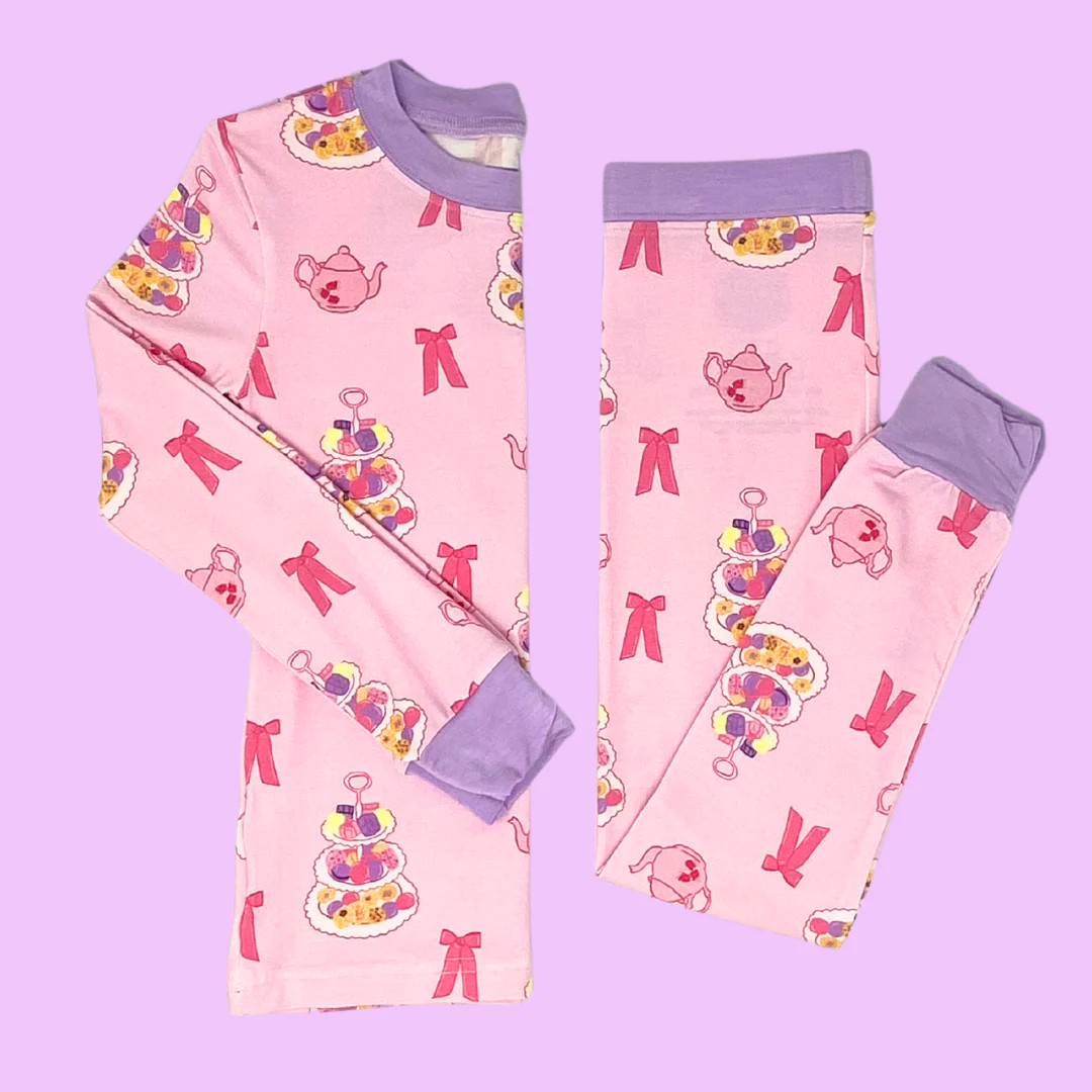 Tea Party Premium PJ Set | Poppy Kids Co