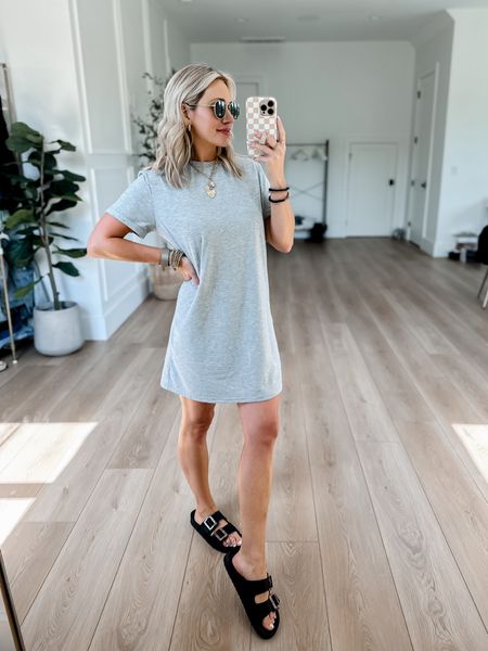 Amazon casual summer outfit // wearing an xs in t-shirt dress and runs tts. I’m typically a 7.5 in shoes and wearing an 8 in sandals.

Travel outfit, summer outfit, sandals 

#LTKSeasonal #LTKTravel