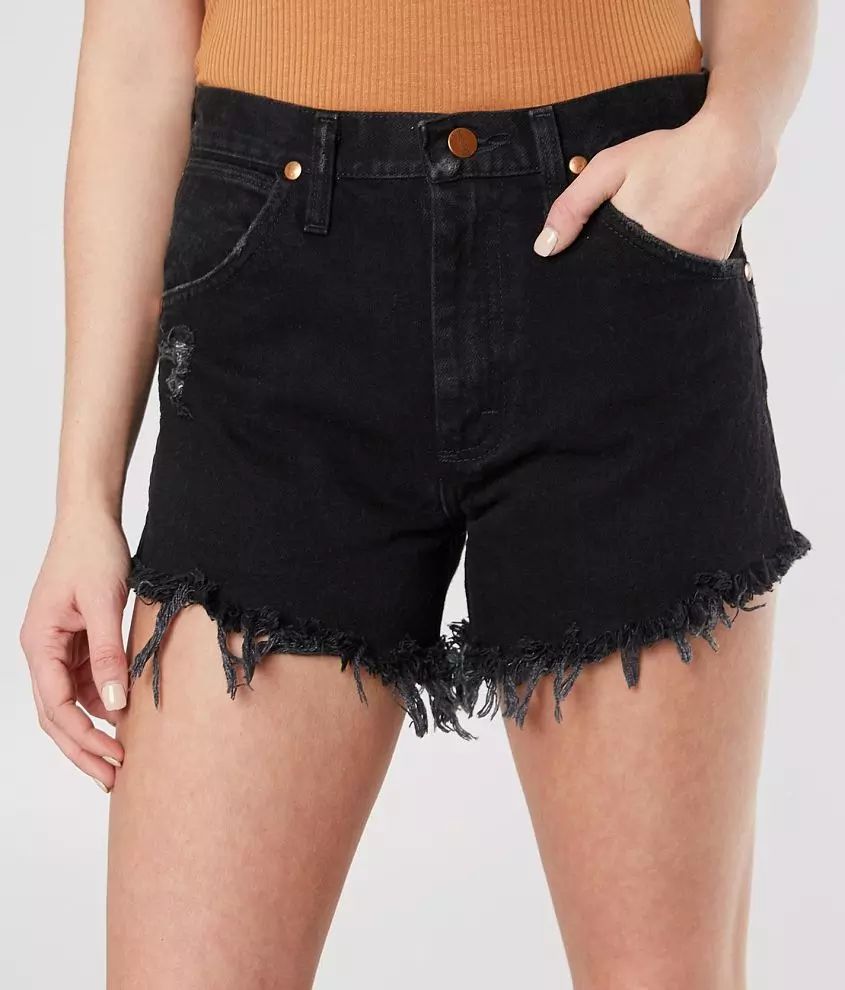 Reworked Cut-Off Denim Short | Buckle