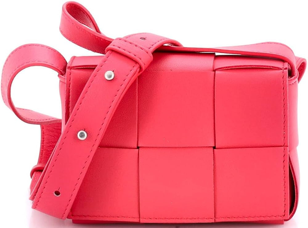 Amazon.com: Bottega Veneta, Pre-Loved Cassette Crossbody Bag Maxi Intrecciato Leather Candy, Pink... | Amazon (US)